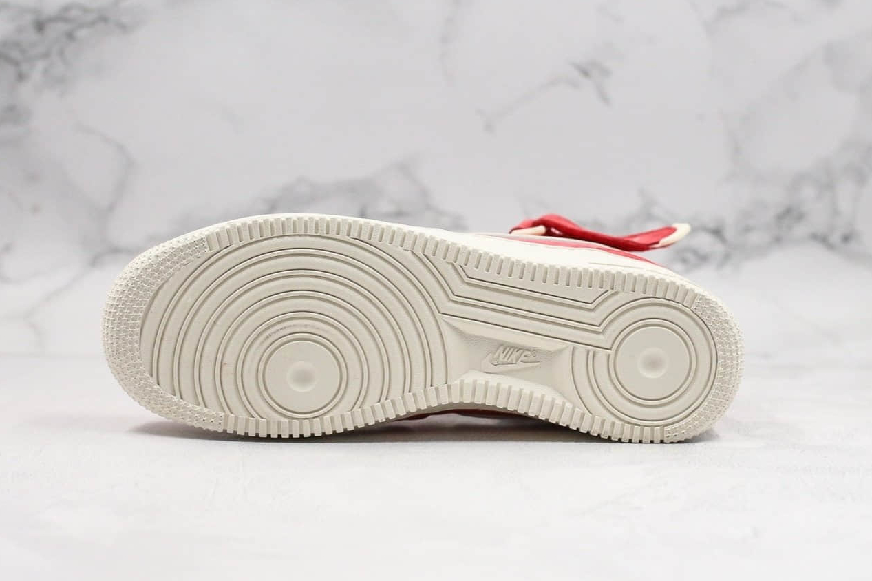 Nike Womens Air Force 107 Mid Red White Running Shoes - AA1118-008