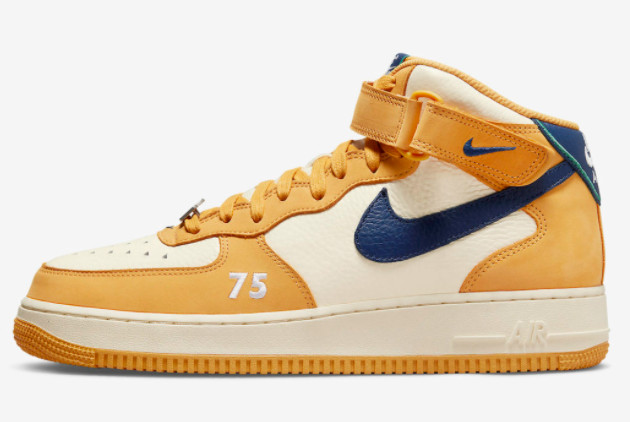 Nike Air Force 1 Mid 'Paris' Pollen/Blue Void- Cashmere-Green Noise DO6729-700 – Premium Sneakers for Style Enthusiasts