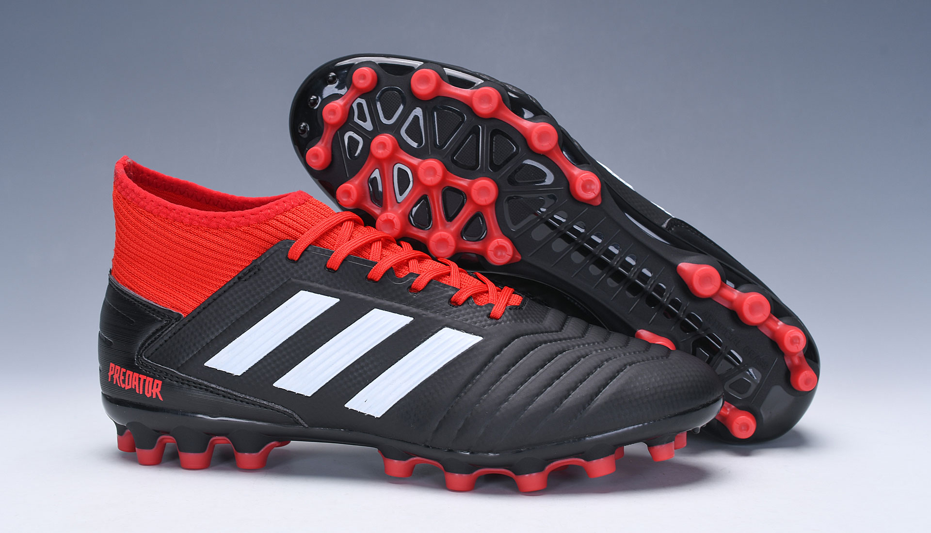 Adidas PREDATOR 18.3 AG Artificial Grass 'Black Red' BB7747 - Durable Performance for Optimum Gameplay!