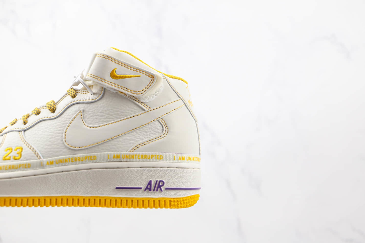 Nike Air Force 1 Mid White University Yellow Purple: Premium Style (DW8802-609) Nike Air Force 1 Mid White University Yellow Purple: Premium Style (DW8802-609)