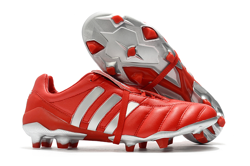 Adidas Predator Mania FG Red Silver - Elite Soccer Cleats EF3658