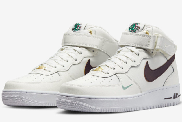 Nike Air Force 1 Mid Sail/Brown Basalt-Malachite-White DR9513-100 - Stylish and Versatile Sneakers Nike Air Force 1 Mid Sail/Brown Basalt-Malachite-White DR9513-100 - Stylish and Versatile Sneakers
