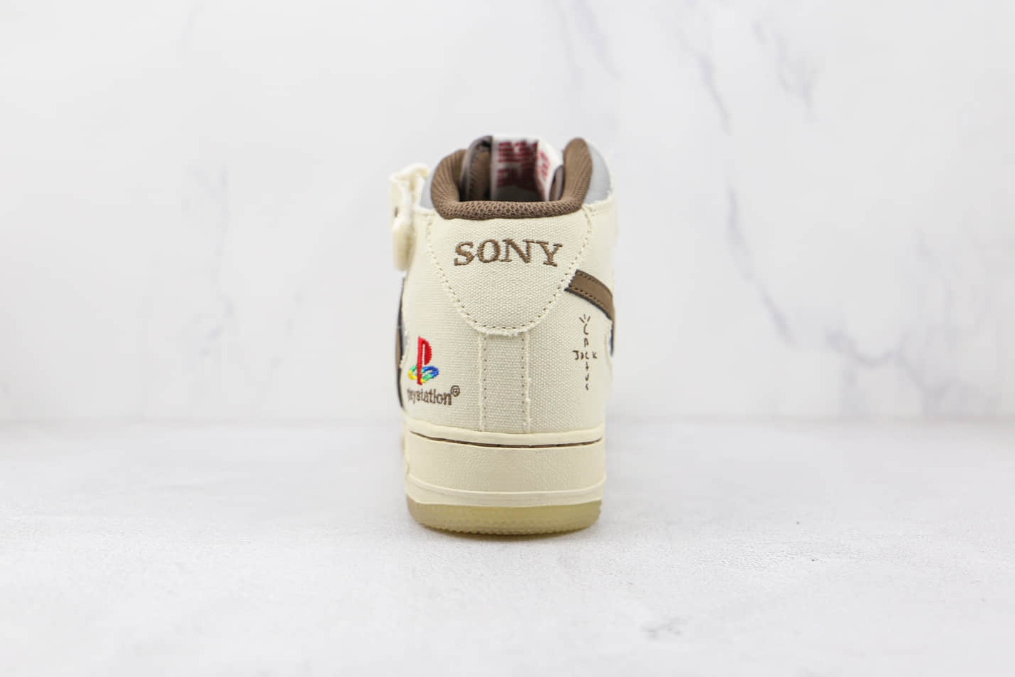 Travis Scott x Sony PS5 x Nike AF1 Mid Beige Grey Brown BQ5828-202 Travis Scott x Sony PS5 x Nike AF1 Mid Beige Grey Brown BQ5828-202