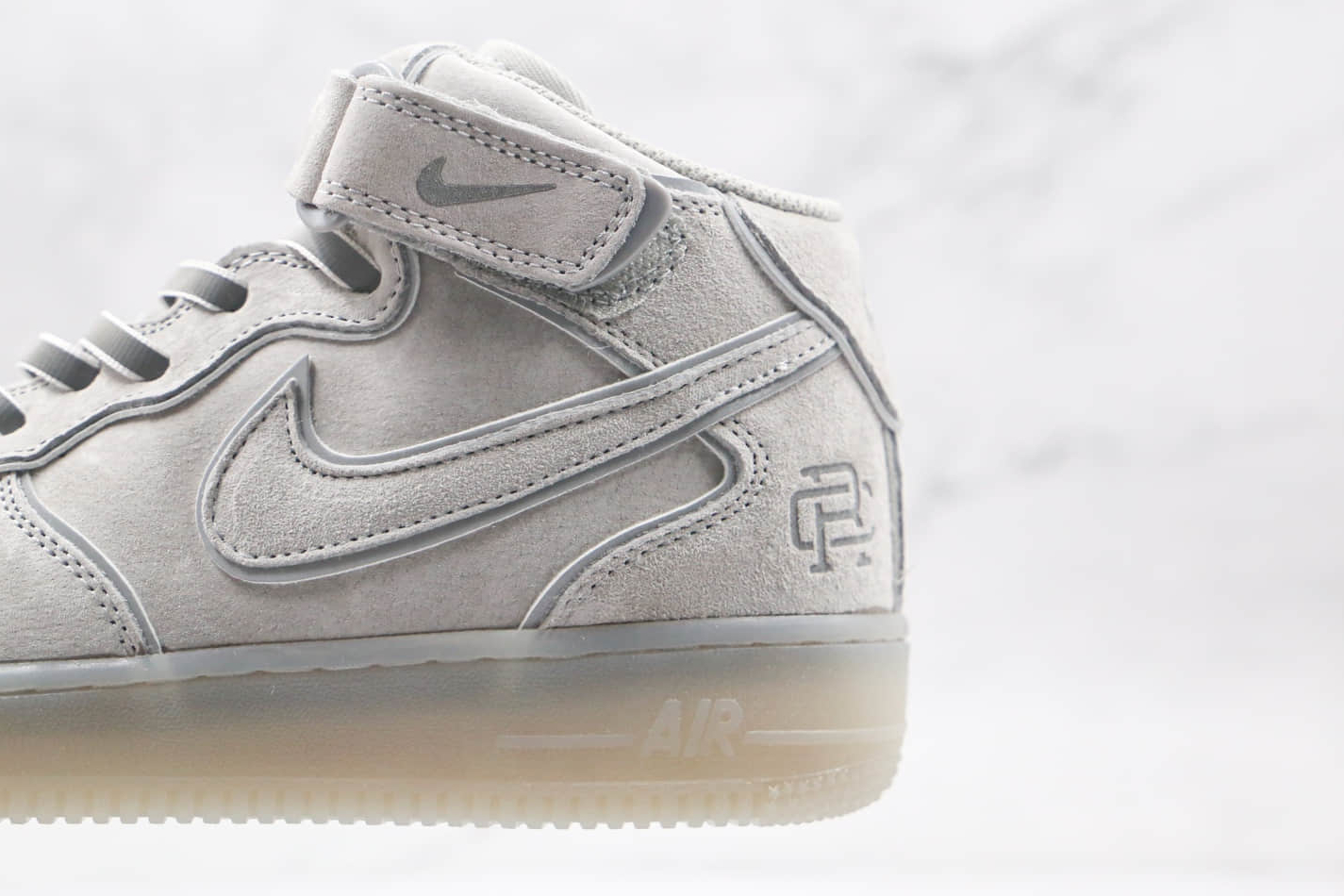 Nike Air Force 1 07 Mid Reigning Champ Grey Silver Reflective GB1228-185 Nike Air Force 1 07 Mid Reigning Champ Grey Silver Reflective GB1228-185