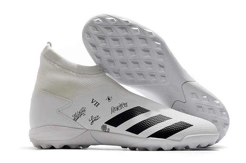 Adidas Predator 20.3 Laceless TF - Black White: Superior Performance on Turf