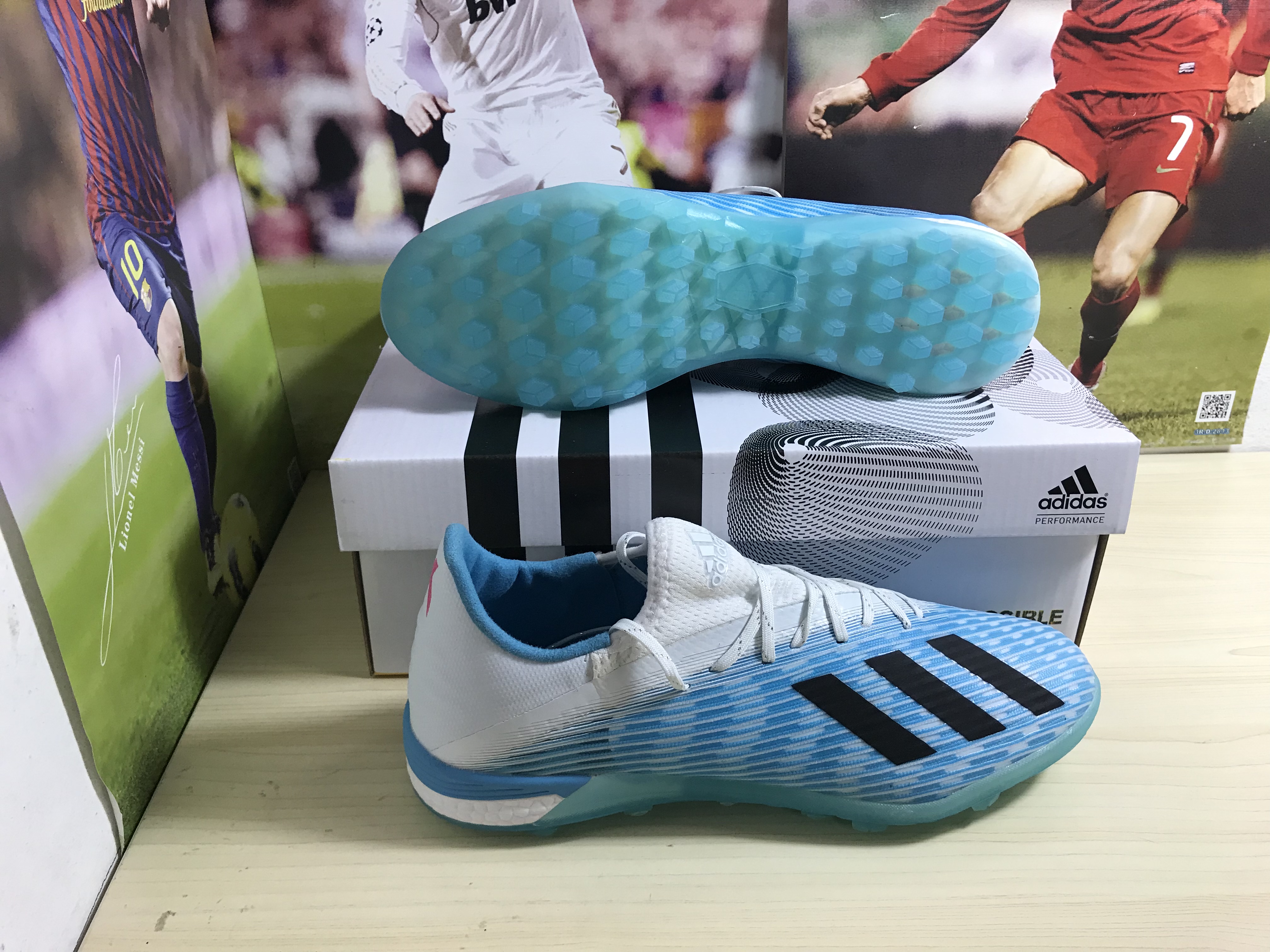 Adidas X 19.1 TF Hard Wired - Bright Cyan Core Black Shock Pink F99999 Adidas X 19.1 TF Hard Wired - Bright Cyan Core Black Shock Pink F99999