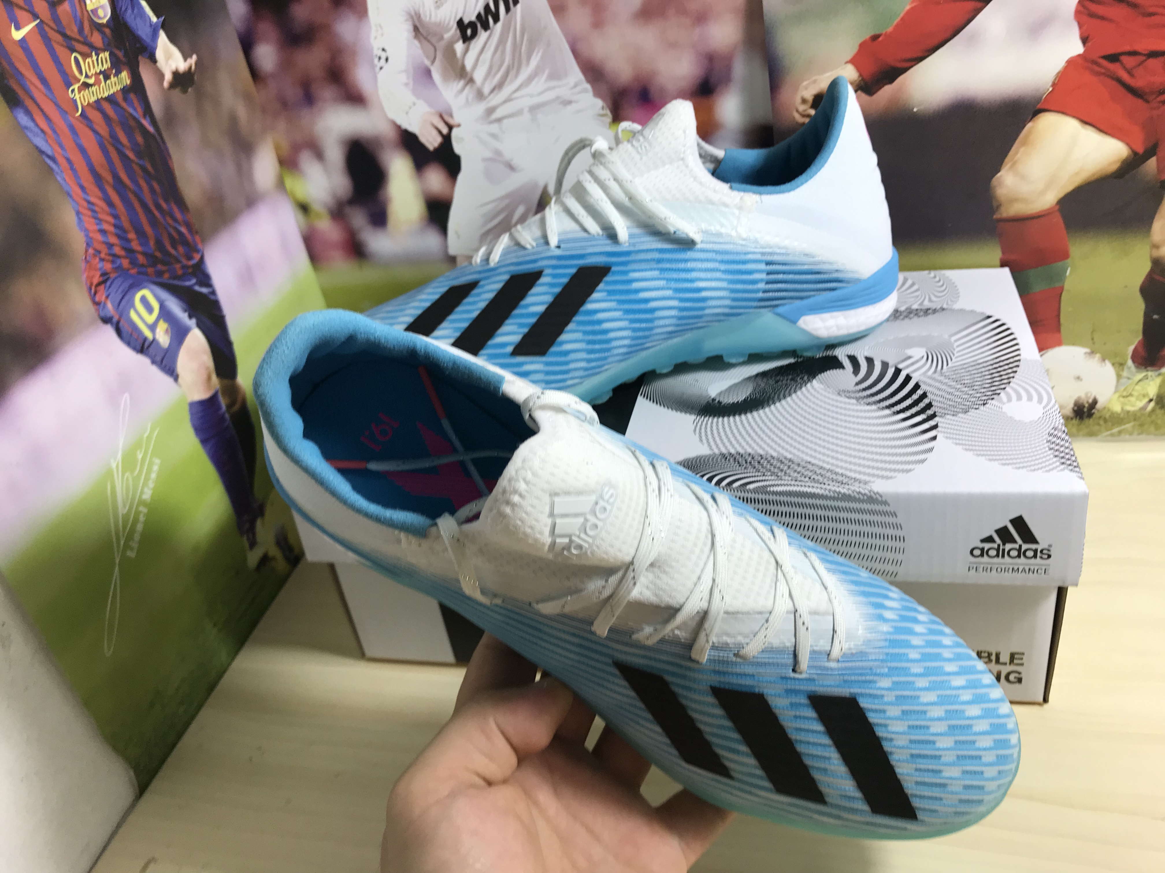 Adidas X 19.1 TF Hard Wired - Bright Cyan Core Black Shock Pink F99999 Adidas X 19.1 TF Hard Wired - Bright Cyan Core Black Shock Pink F99999