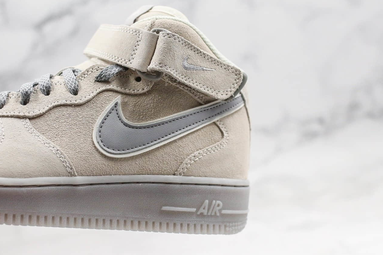Nike Air Force 1'07 Mid White Grey Medium Grey Men's Shoes 315123-002 Nike Air Force 1'07 Mid White Grey Medium Grey Men's Shoes 315123-002