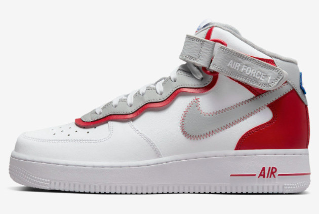 Shop Nike Air Force 1 Mid 'Athletic Club' White/Red-Grey DH7451-100 - Limited Stock