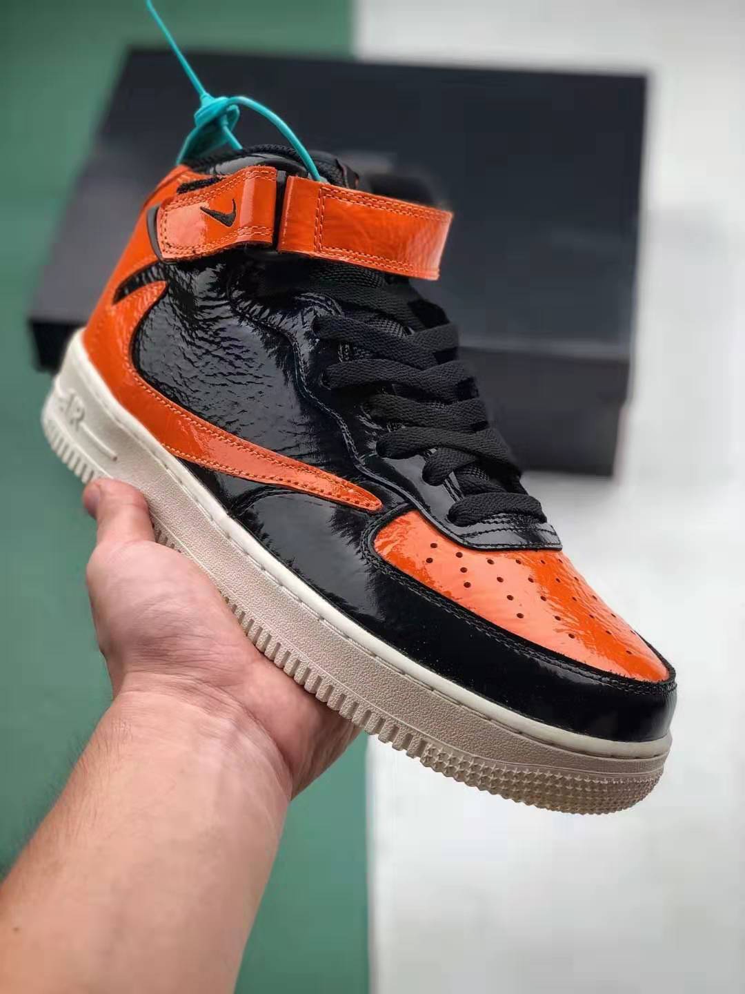 Nike Air Force 1 Mid 07 Black Orange White 804609-188 - Premium Sneakers for Men