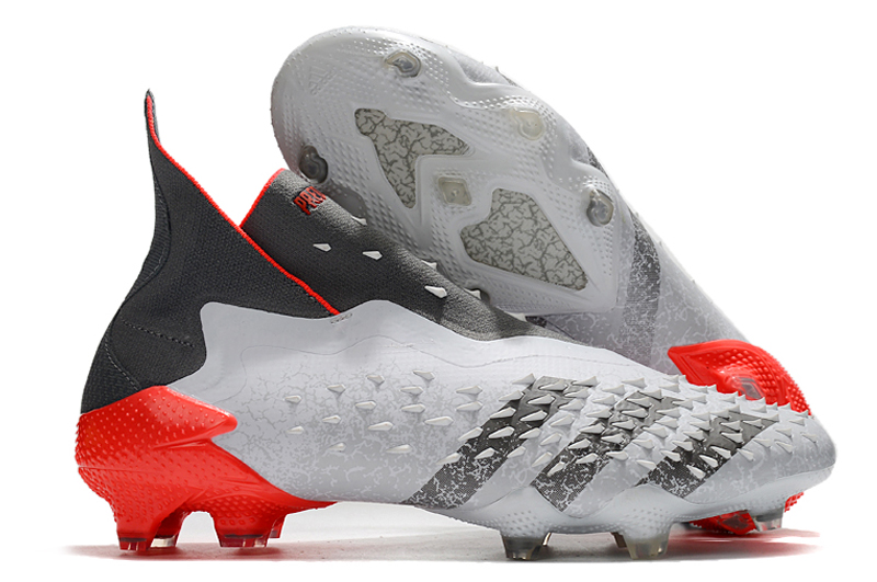 Adidas Predator Freak + FG Cloud White Iron Metallic Solar Red FY8426 - Ultimate Performance Football Boots