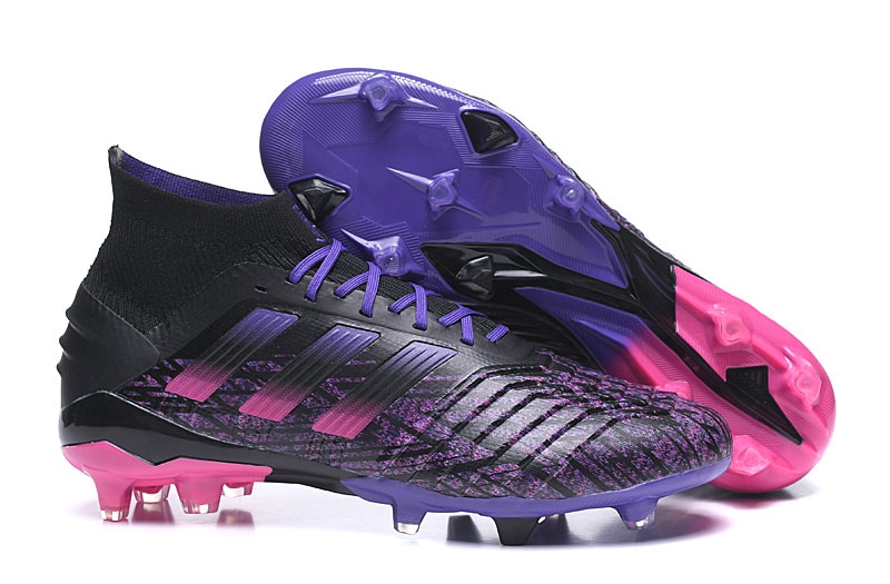Adidas Predator 19+ FG Boots - Black/Pink/Blue: Elite Soccer Cleats