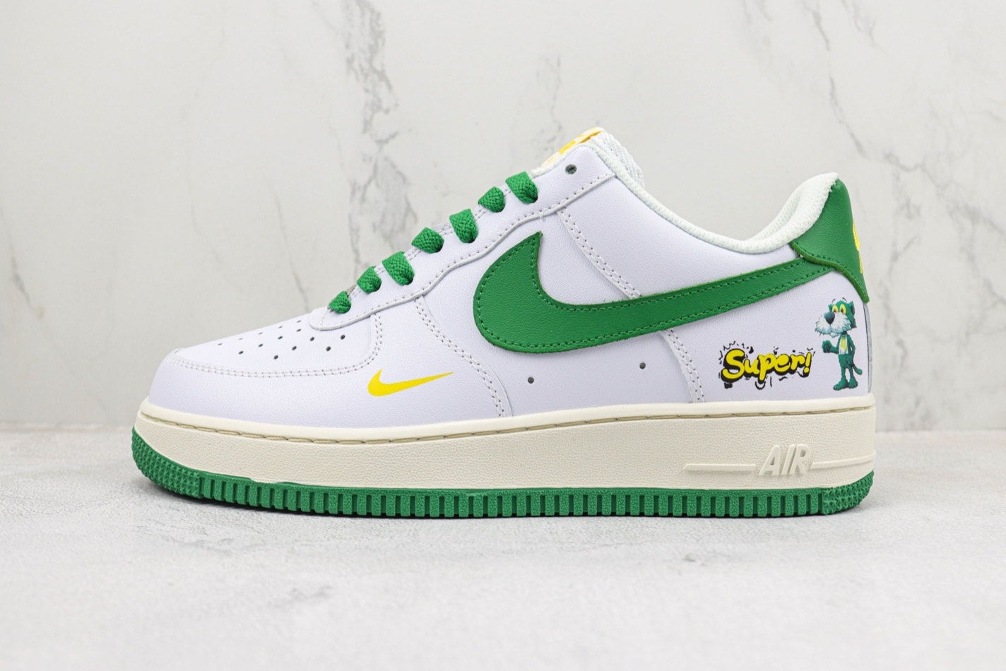 Nike Air Force 1 07 Low White Green Yellow - Limited Edition