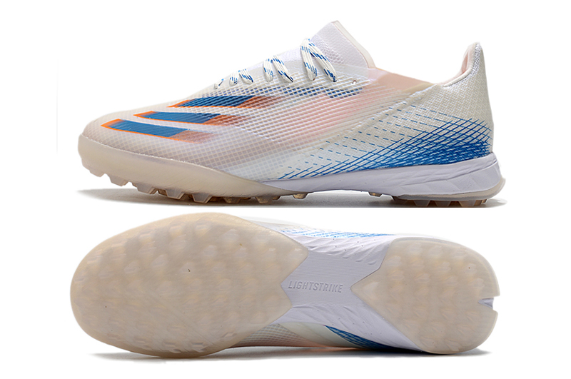 Adidas X Ghosted .1 TF Blue Pink White - Dynamic Turf Soccer Shoes