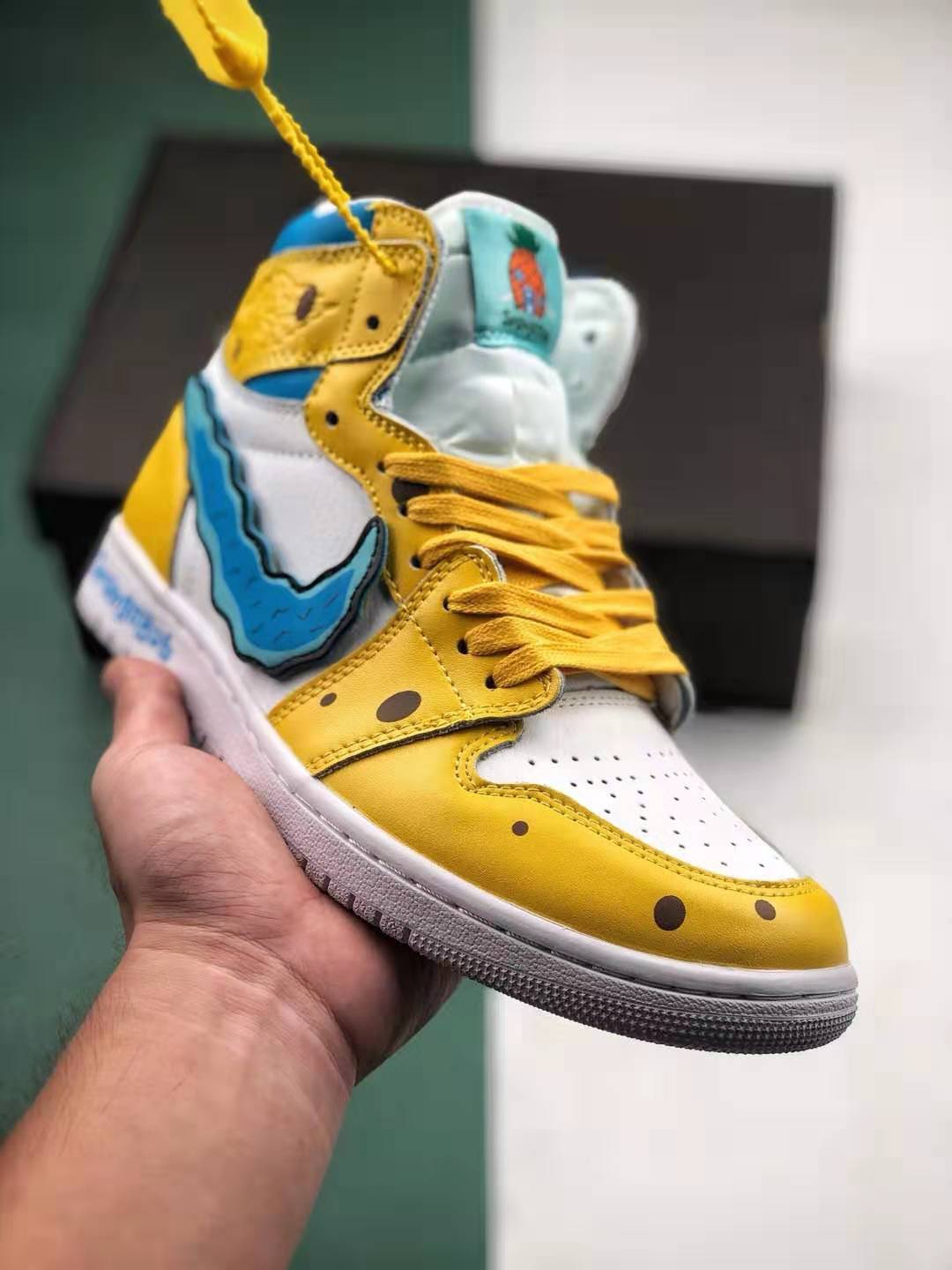 Air Jordan 1 High 'SpongeBob' Yellow Blue 556298-002