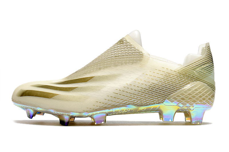 Adidas X Ghosted+ FG White Metallic Gold Melange Soccer Shoes Adidas X Ghosted+ FG White Metallic Gold Melange Soccer Shoes