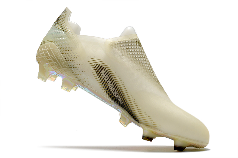 Adidas X Ghosted+ FG White Metallic Gold Melange Soccer Shoes Adidas X Ghosted+ FG White Metallic Gold Melange Soccer Shoes
