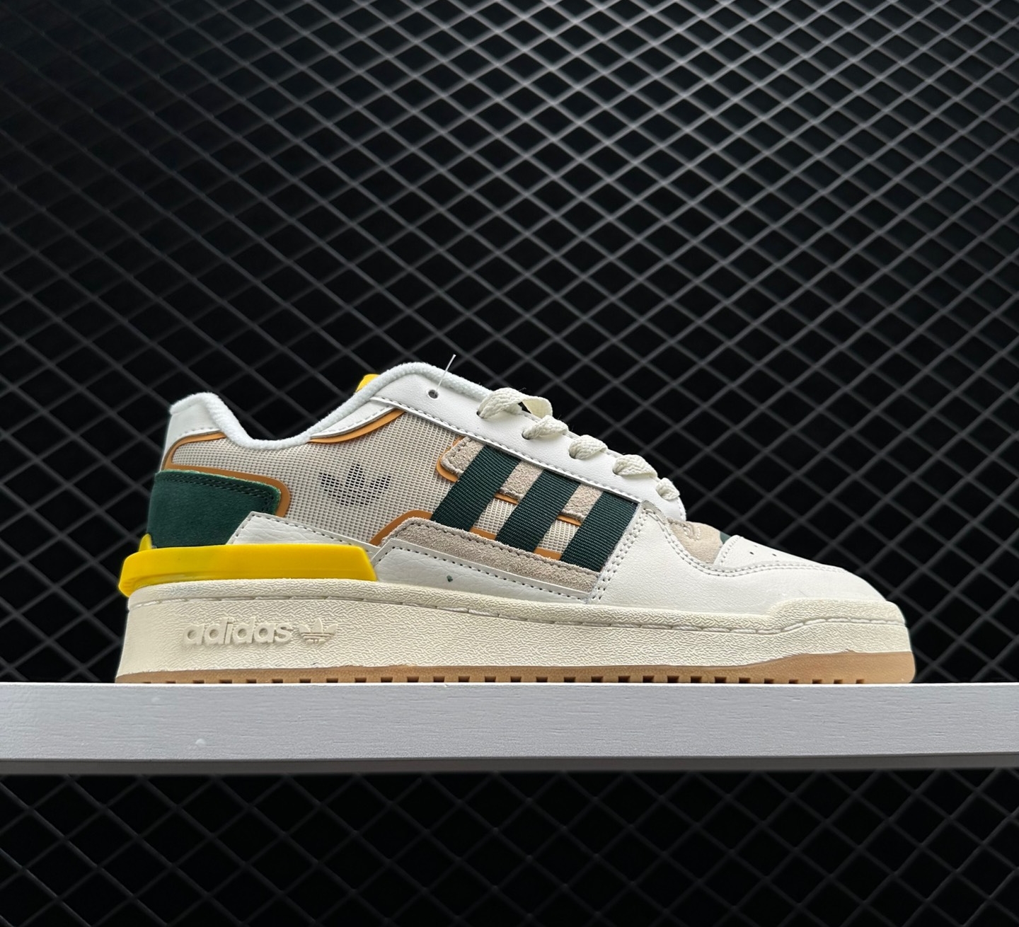 Adidas Forum Exhibit Low: Stylish White Green Yellow Shoes