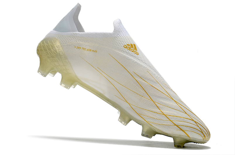 Adidas X Speedflow+ FG White Black Gold - Sleek and Speedy Football Boots Adidas X Speedflow+ FG White Black Gold - Sleek and Speedy Football Boots
