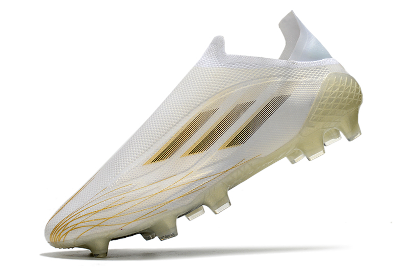 Adidas X Speedflow+ FG White Black Gold - Sleek and Speedy Football Boots Adidas X Speedflow+ FG White Black Gold - Sleek and Speedy Football Boots