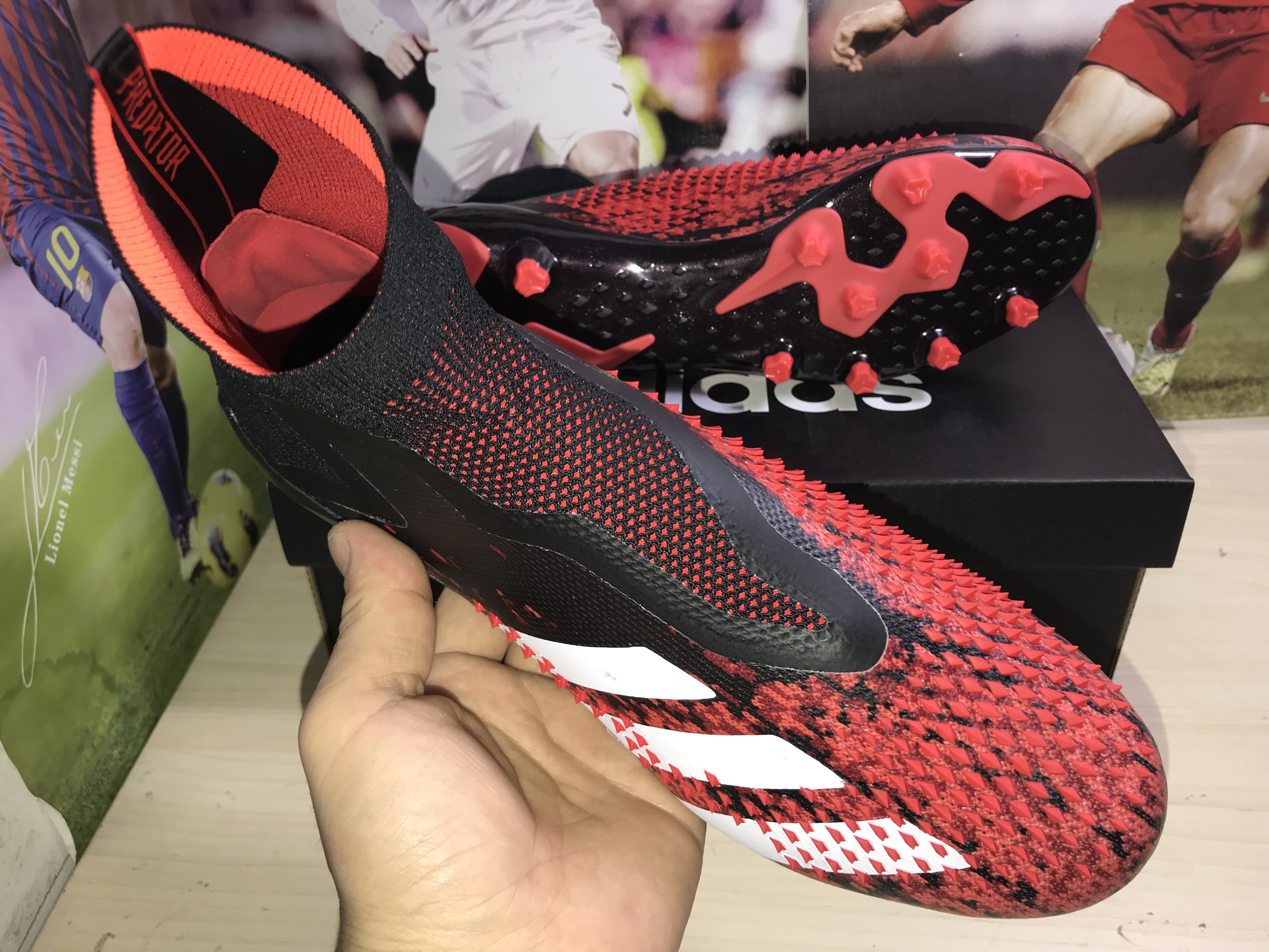 Adidas Predator Mutator 20+ Ag Core Black Cloud White Active Red FV3193 - Top Performance Football Boots