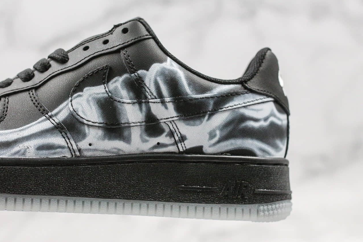 Nike Air Force 1 Low QS Skeleton Halloween Black White Shoes BQ7541-101 - Limited Edition Exclusives Nike Air Force 1 Low QS Skeleton Halloween Black White Shoes BQ7541-101 - Limited Edition Exclusives