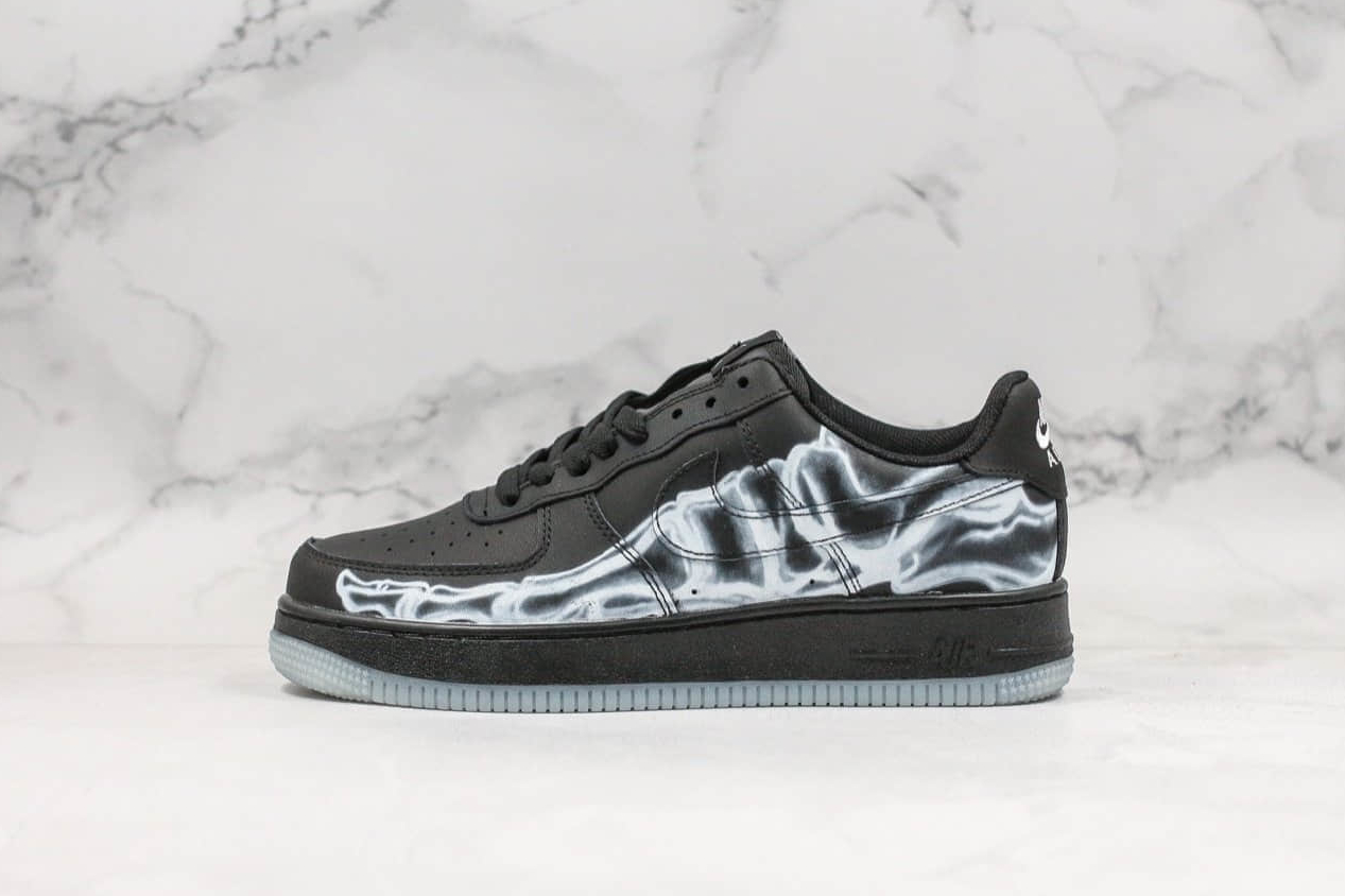 Nike Air Force 1 Low QS Skeleton Halloween Black White Shoes BQ7541-101 - Limited Edition Exclusives Nike Air Force 1 Low QS Skeleton Halloween Black White Shoes BQ7541-101 - Limited Edition Exclusives