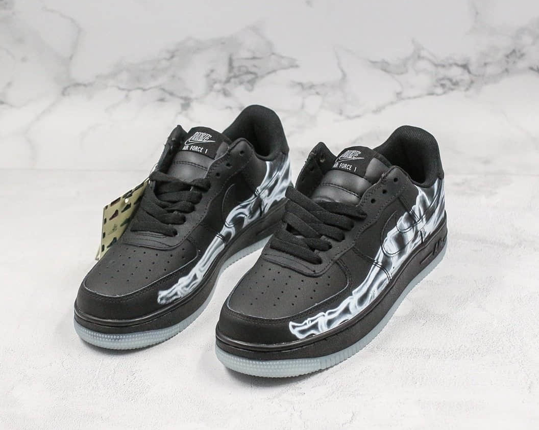 Nike Air Force 1 Low QS Skeleton Halloween Black White Shoes BQ7541-101 - Limited Edition Exclusives Nike Air Force 1 Low QS Skeleton Halloween Black White Shoes BQ7541-101 - Limited Edition Exclusives