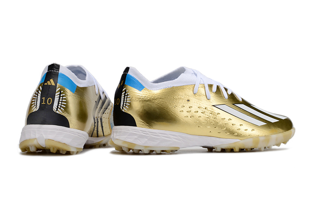 Adidas X Speedportal Messi.1 Turf Leyenda - Gold Metallic White Pulse Blue | Shop Now! Adidas X Speedportal Messi.1 Turf Leyenda - Gold Metallic White Pulse Blue | Shop Now!