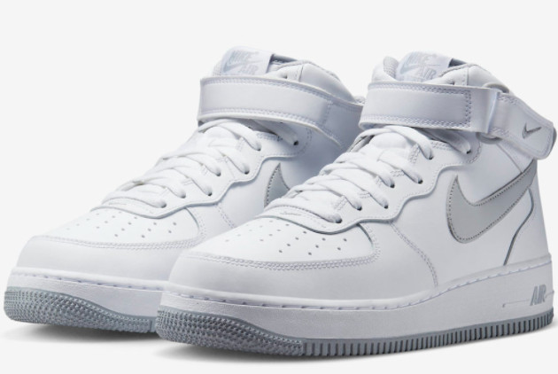 Nike Air Force 1 Mid White/Grey DV0806-100 - Classic Style Collection Nike Air Force 1 Mid White/Grey DV0806-100 - Classic Style Collection