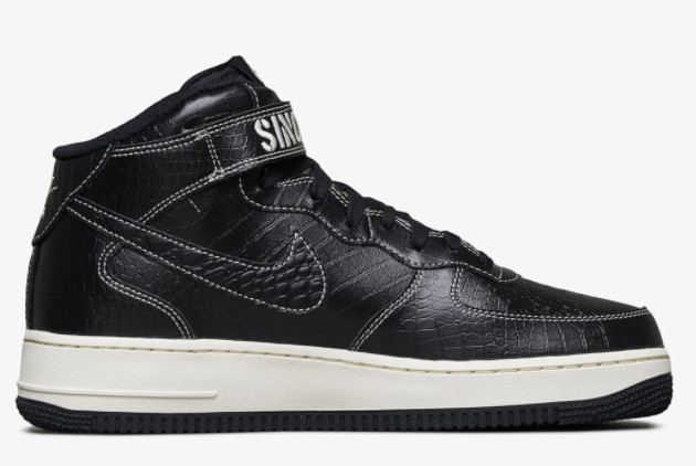 Nike Air Force 1 Mid LX Anniversary Edition - Black/Black-Ivory DV1029-010 Nike Air Force 1 Mid LX Anniversary Edition - Black/Black-Ivory DV1029-010