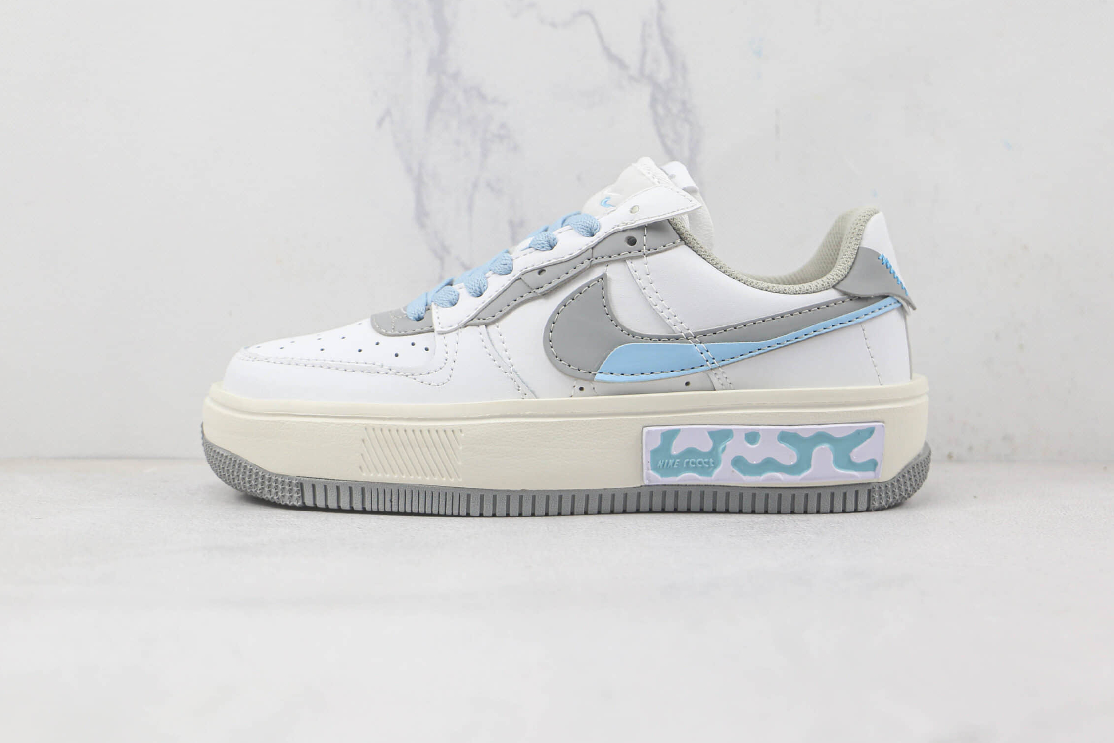 Nike Air Force 1 Fontanka White Dark Grey Light Blue CW6688-601 - Stylish and Versatile Footwear