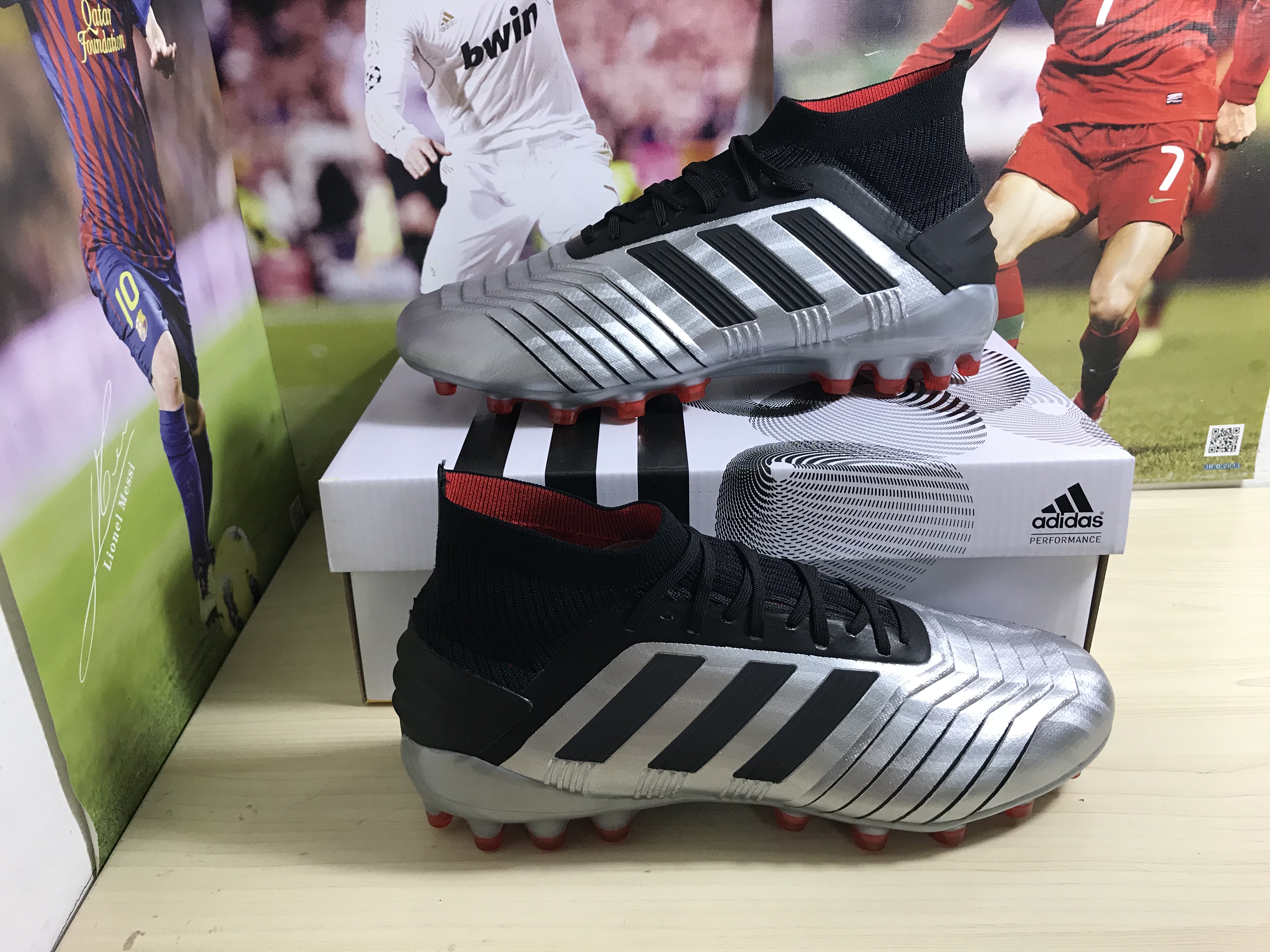 Adidas Predator 19.1 Ag Silver Black EF8981 - Ultimate Precision Performance Adidas Predator 19.1 Ag Silver Black EF8981 - Ultimate Precision Performance