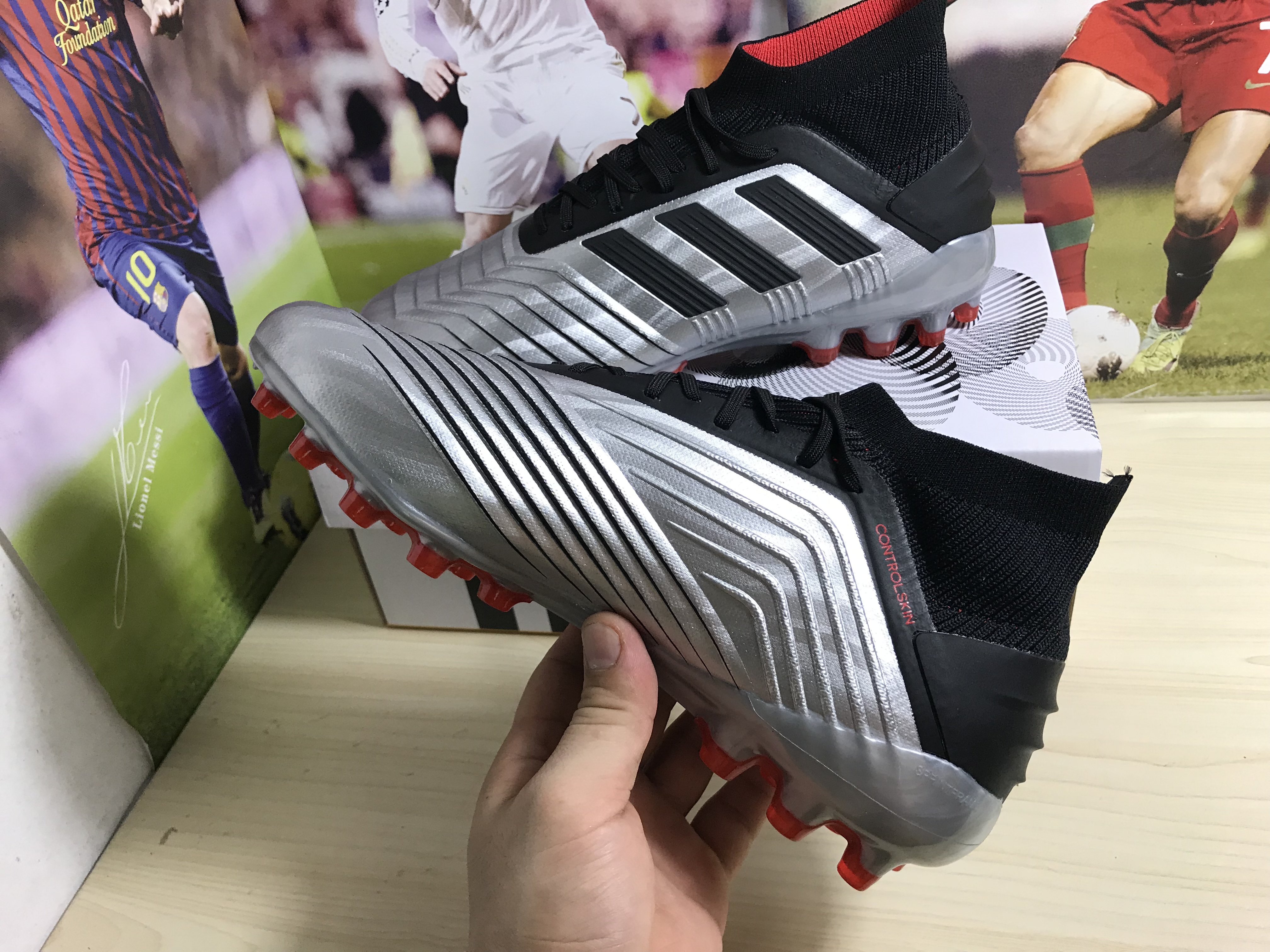 Adidas Predator 19.1 Ag Silver Black EF8981 - Ultimate Precision Performance Adidas Predator 19.1 Ag Silver Black EF8981 - Ultimate Precision Performance