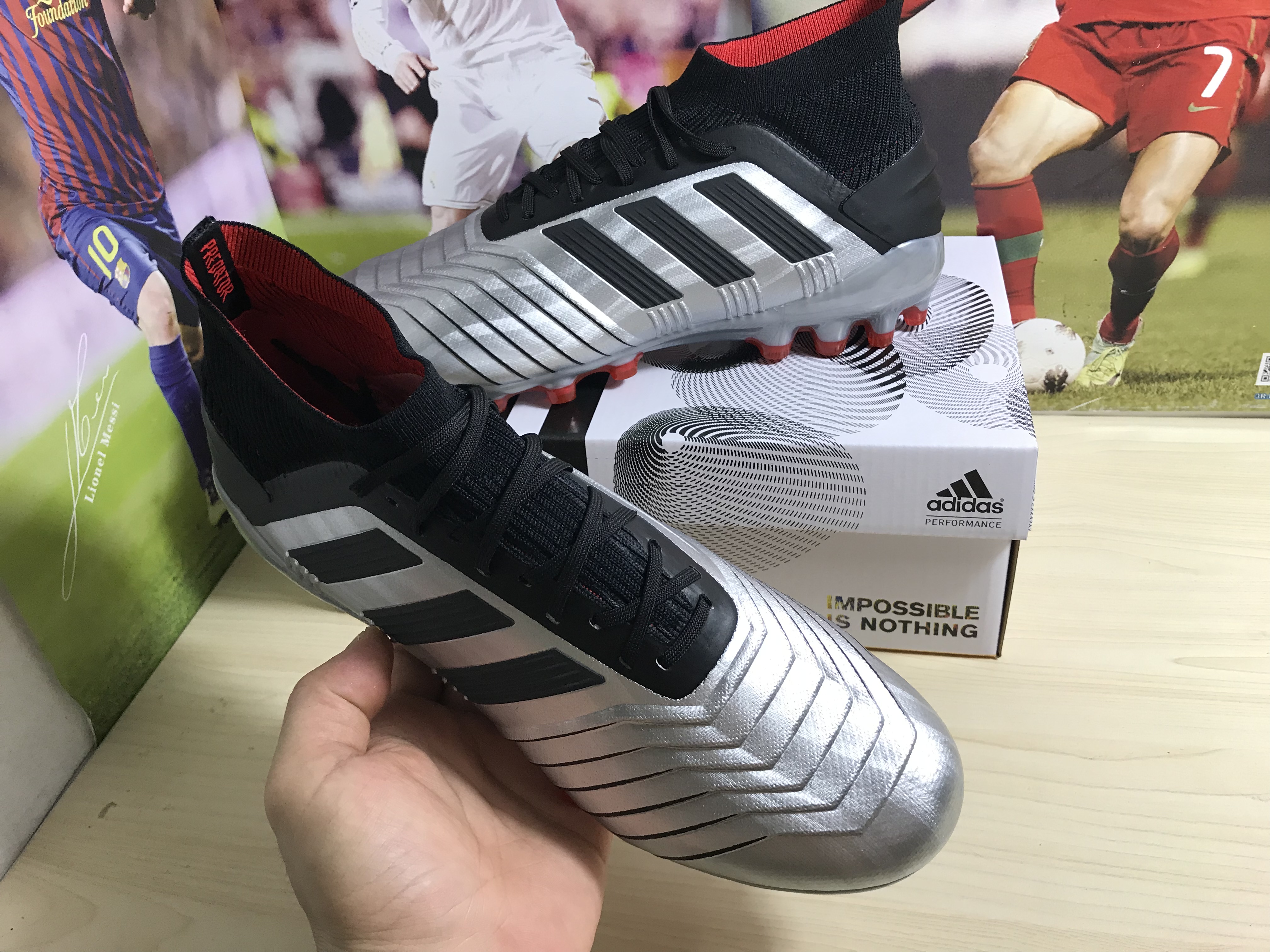 Adidas Predator 19.1 Ag Silver Black EF8981 - Ultimate Precision Performance Adidas Predator 19.1 Ag Silver Black EF8981 - Ultimate Precision Performance
