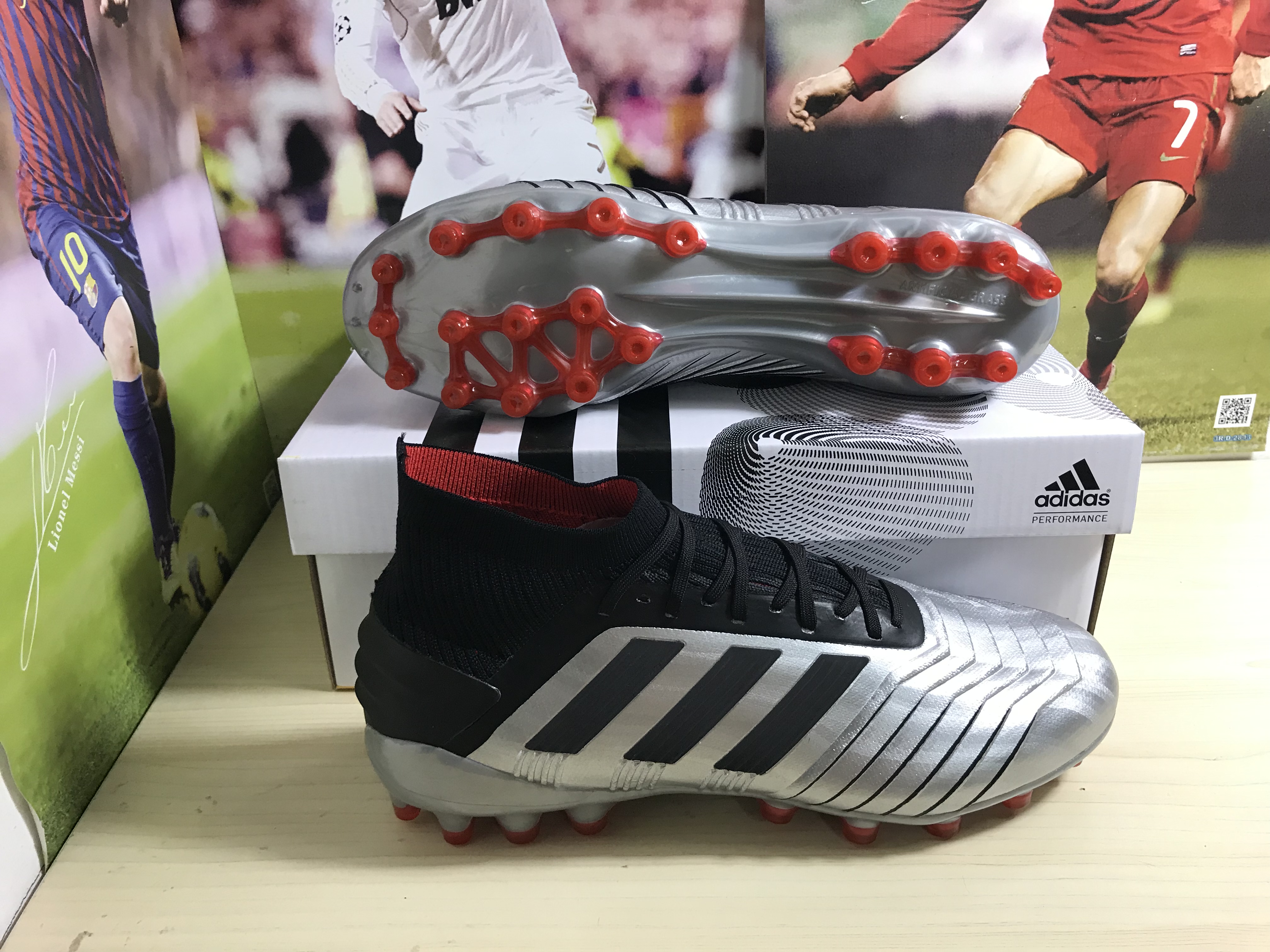 Adidas Predator 19.1 Ag Silver Black EF8981 - Ultimate Precision Performance Adidas Predator 19.1 Ag Silver Black EF8981 - Ultimate Precision Performance