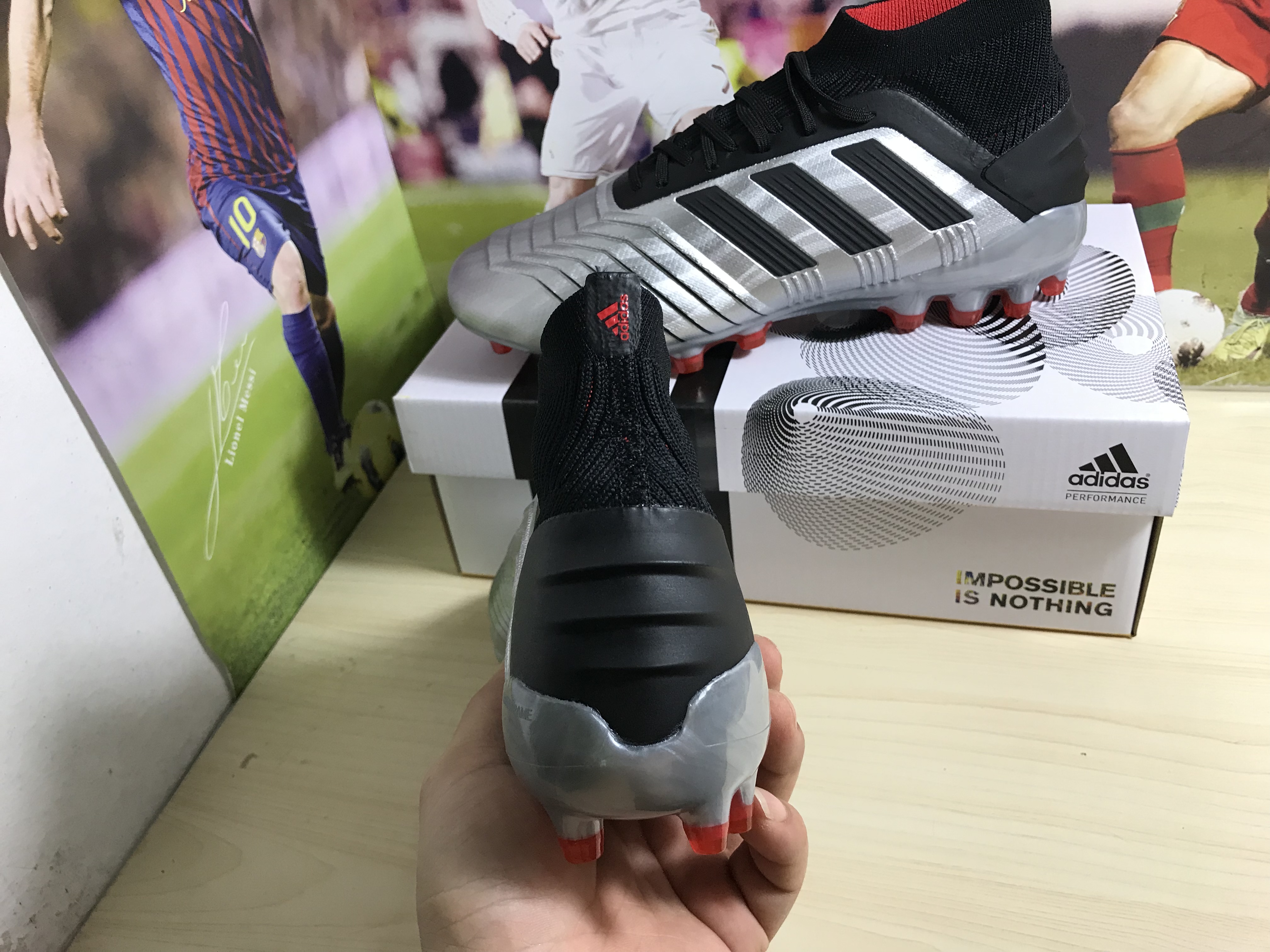 Adidas Predator 19.1 Ag Silver Black EF8981 - Ultimate Precision Performance Adidas Predator 19.1 Ag Silver Black EF8981 - Ultimate Precision Performance