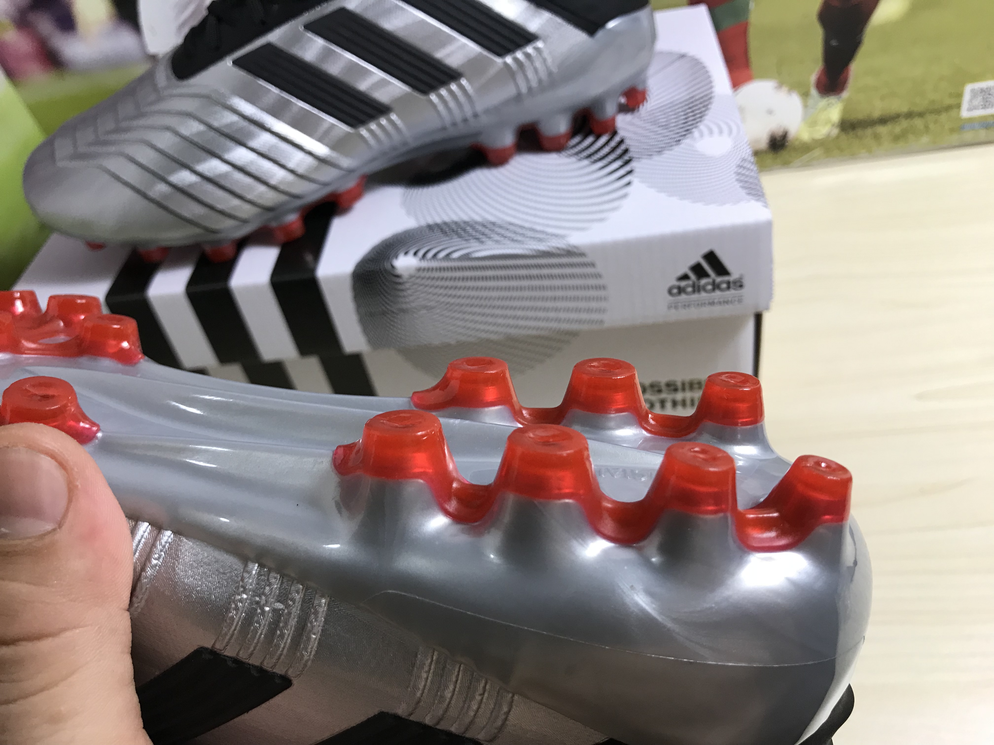 Adidas Predator 19.1 Ag Silver Black EF8981 - Ultimate Precision Performance Adidas Predator 19.1 Ag Silver Black EF8981 - Ultimate Precision Performance