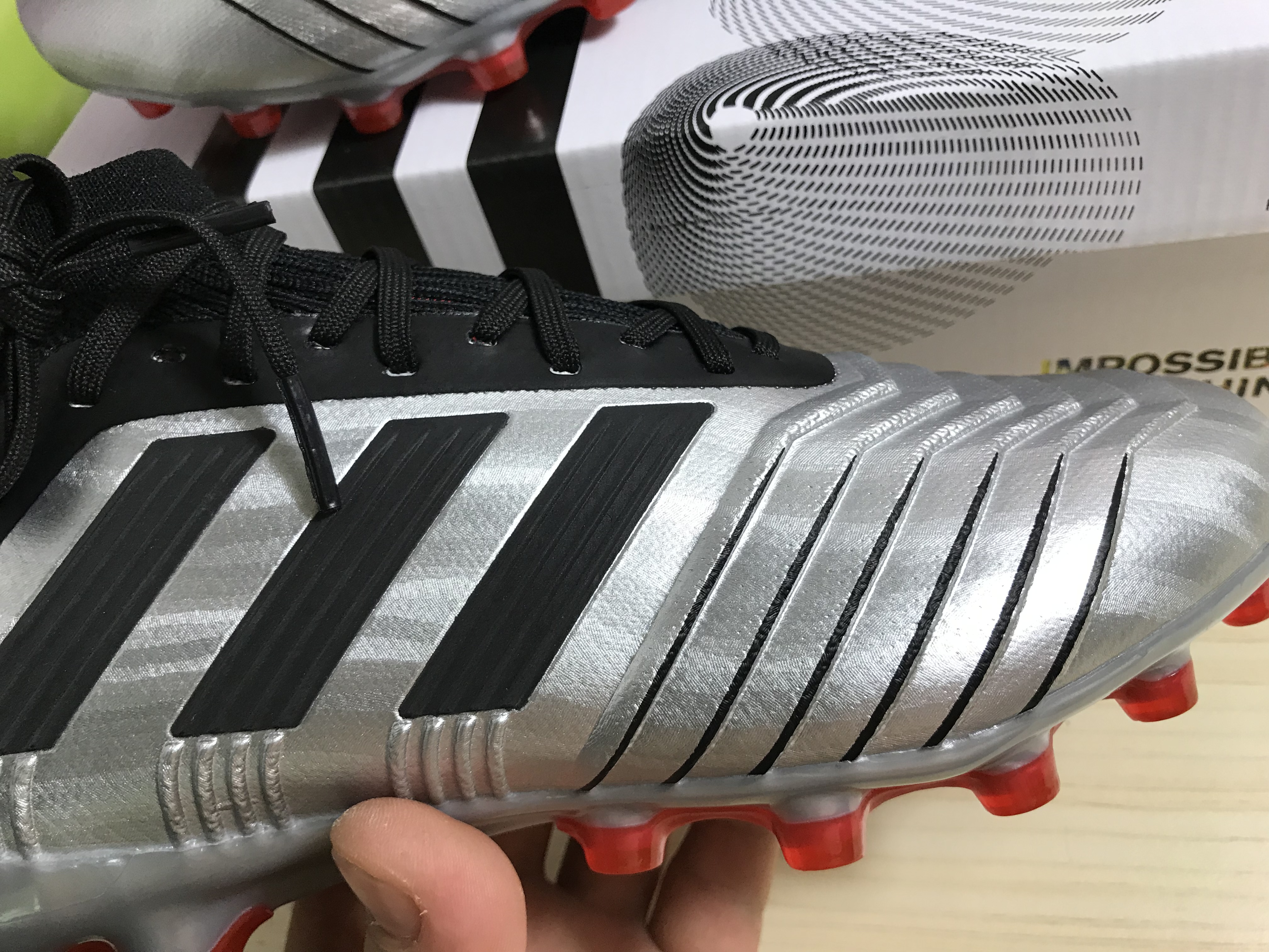 Adidas Predator 19.1 Ag Silver Black EF8981 - Ultimate Precision Performance Adidas Predator 19.1 Ag Silver Black EF8981 - Ultimate Precision Performance