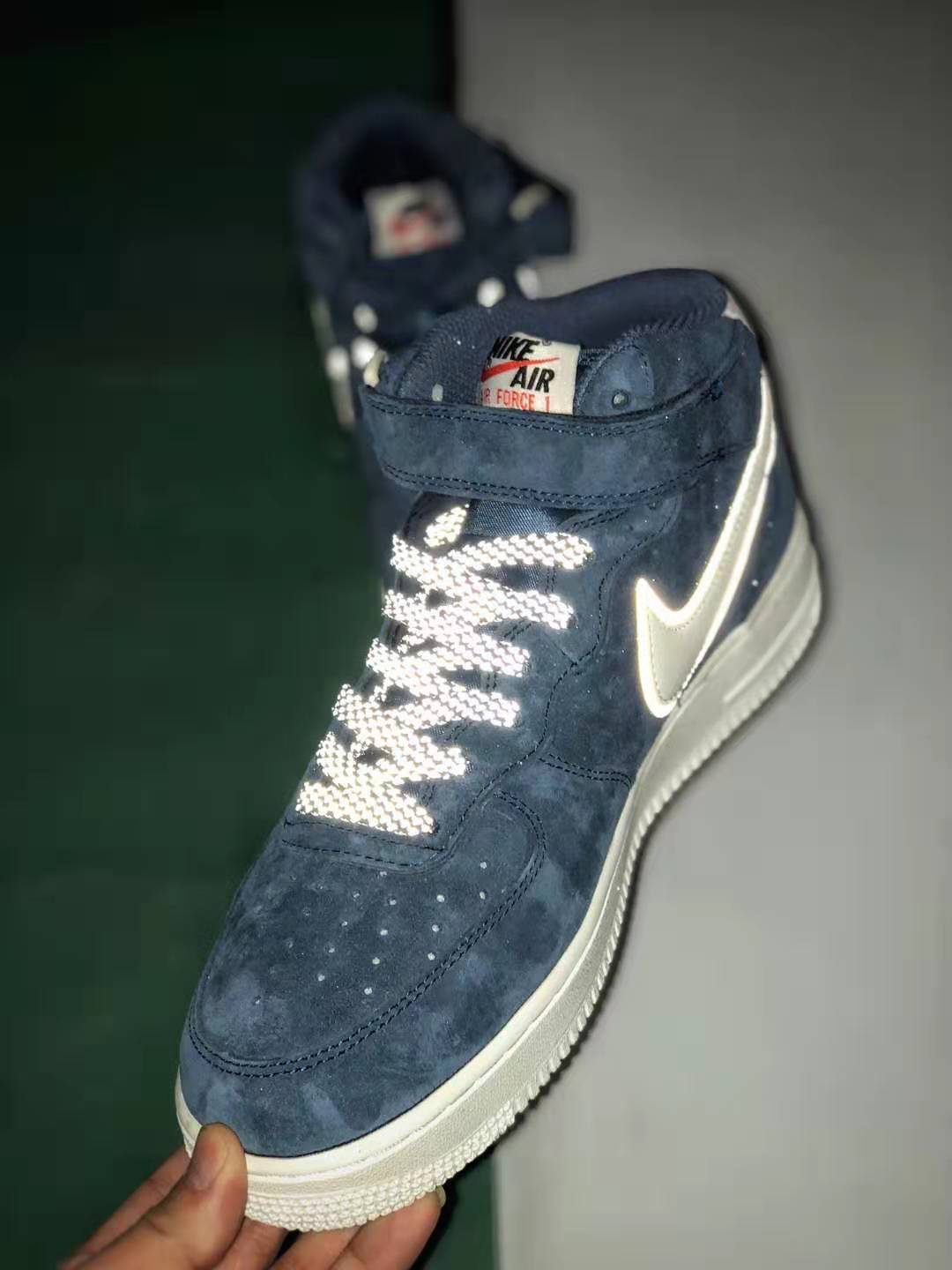 Nike Air Force 1 Mid Suede Navy Blue White AA1118-007 | Premium Sneakers Nike Air Force 1 Mid Suede Navy Blue White AA1118-007 | Premium Sneakers