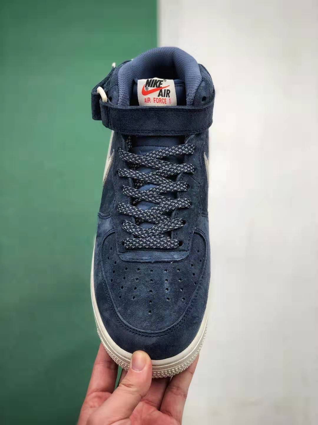 Nike Air Force 1 Mid Suede Navy Blue White AA1118-007 | Premium Sneakers Nike Air Force 1 Mid Suede Navy Blue White AA1118-007 | Premium Sneakers