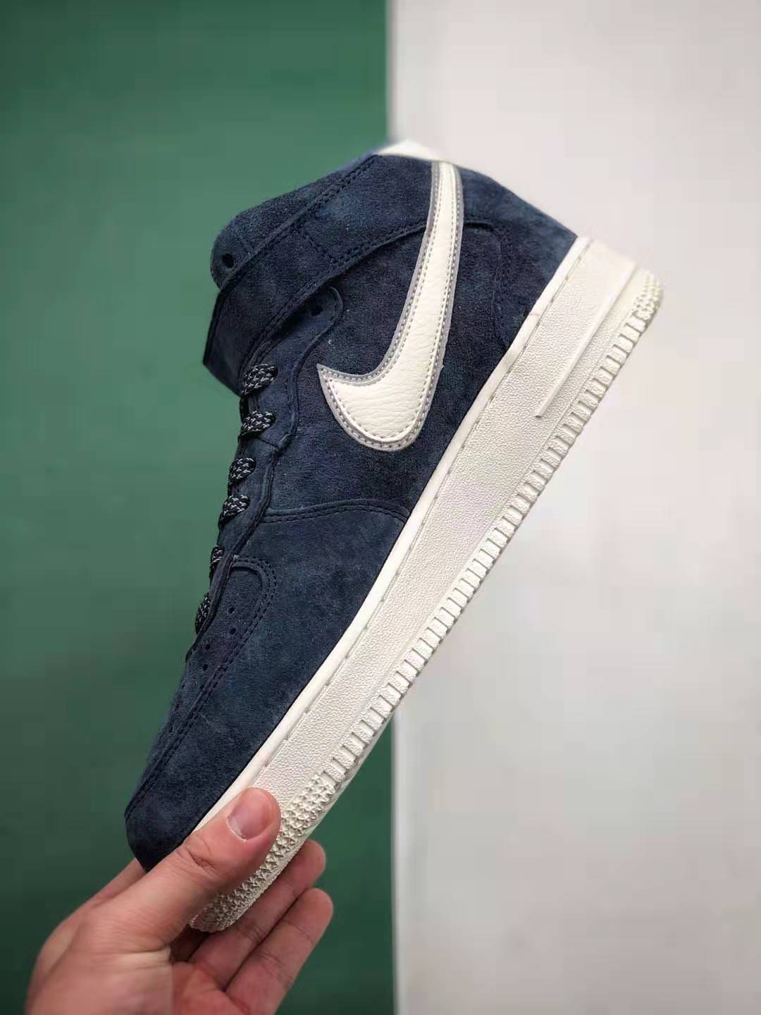 Nike Air Force 1 Mid Suede Navy Blue White AA1118-007 | Premium Sneakers Nike Air Force 1 Mid Suede Navy Blue White AA1118-007 | Premium Sneakers