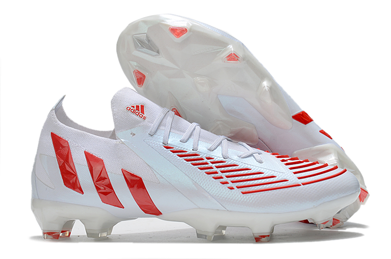 ADIDAS PREDATOR EDGE.3 FG White Red GW2274 - Top-Performing Soccer Cleats