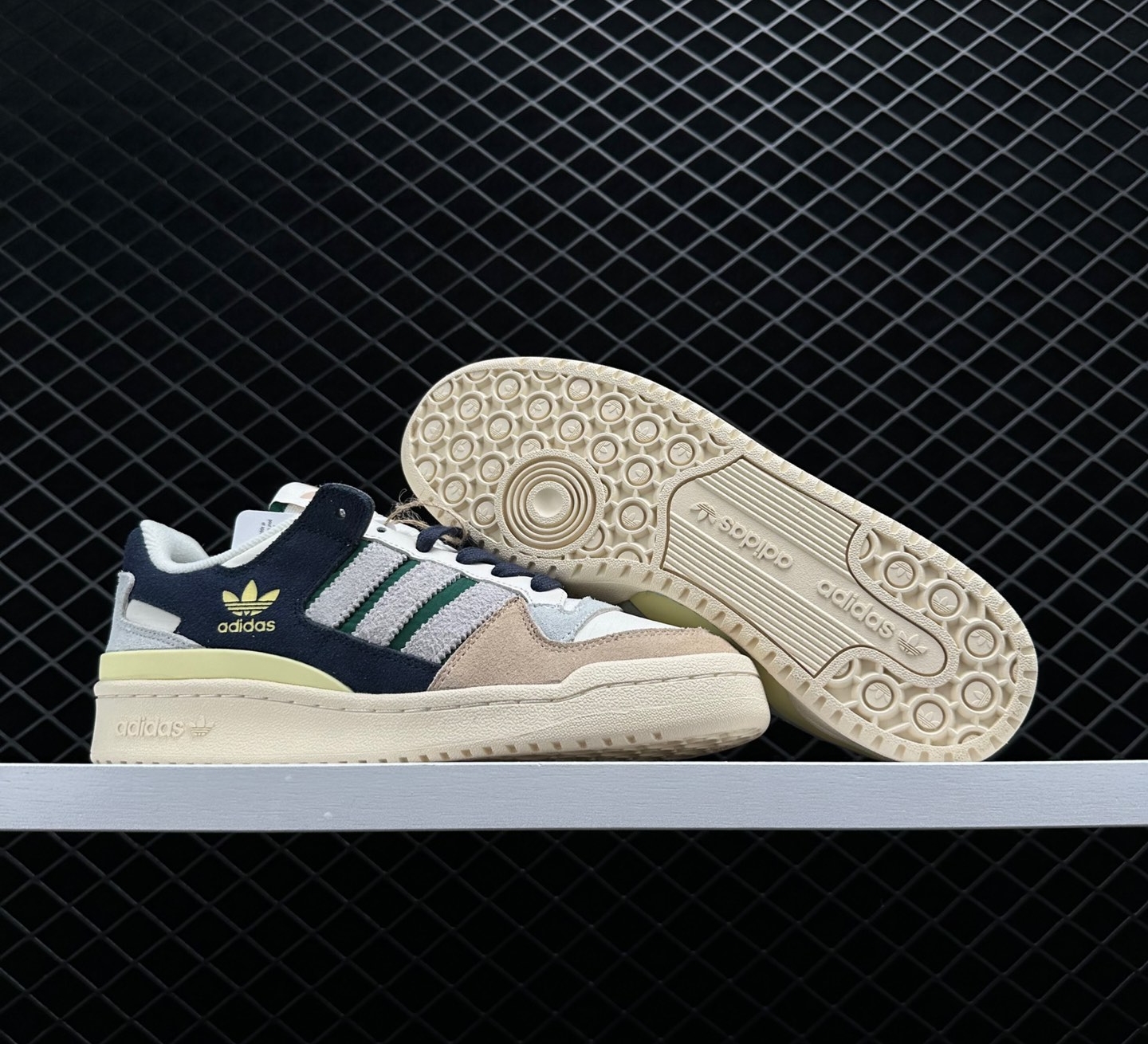 Adidas Forum 84 Low 'Beige Navy Green' GW4332 - Classic Style with a Twist Adidas Forum 84 Low 'Beige Navy Green' GW4332 - Classic Style with a Twist