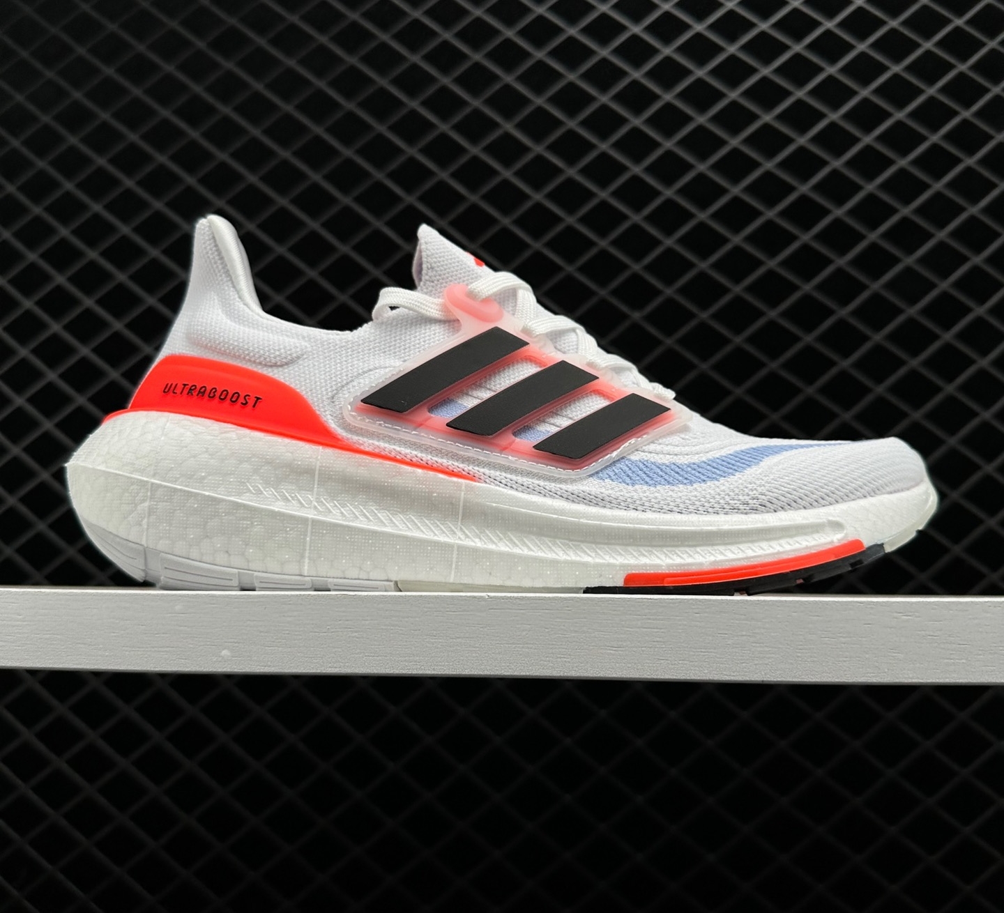 Adidas Ultra Boost Light White Black Solar Red HQ6351 - Premium Performance Running Shoes