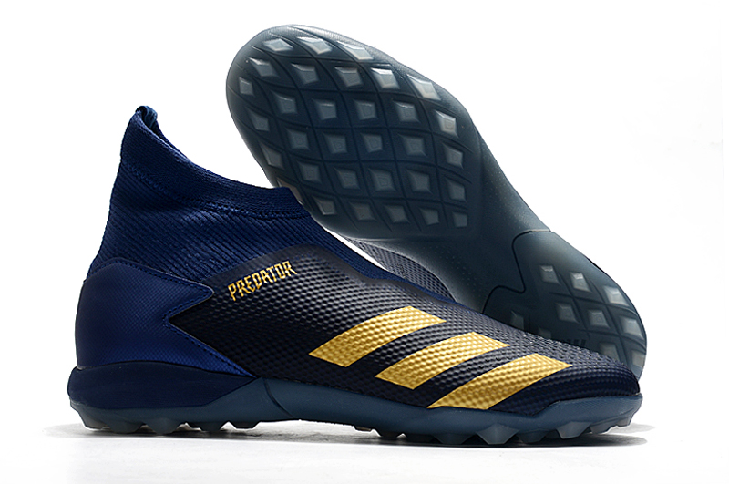 Adidas Predator 20.3 Laceless TF Blue Gold - Premium Soccer Shoes