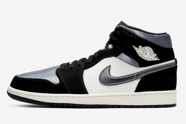 Air Jordan 1 Mid Satin Grey Toe 852542-011: Sleek Grey Toe Design and Premium Satin Finish - Limited Stock