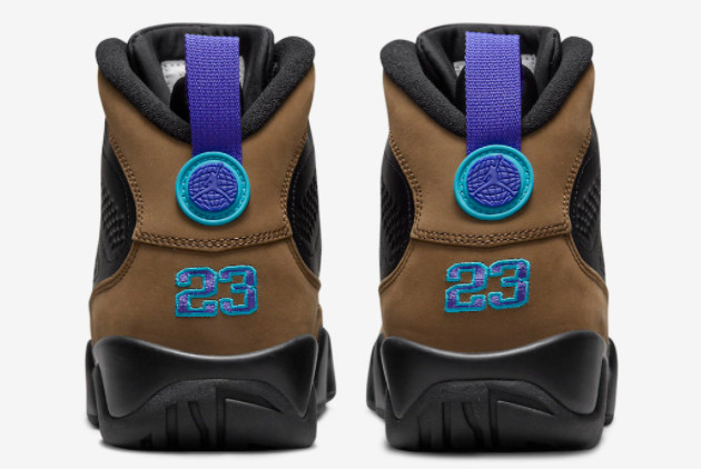 Air Jordan 9 'Light Olive' Black/Bright Concord-Light Olive-Aquatone - Shop Now!