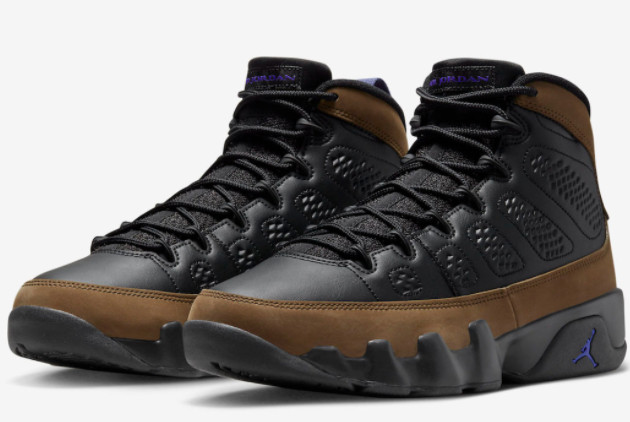 Air Jordan 9 'Light Olive' Black/Bright Concord-Light Olive-Aquatone - Shop Now!