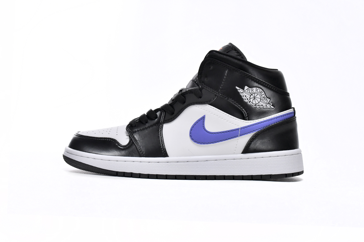 Air Jordan 1 Mid 'Black Racer Blue' 554725-084 - Stylish and Versatile Sneakers for All Occasions